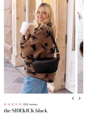 Poppy & Peonies the sidekick black crossbody belt bag